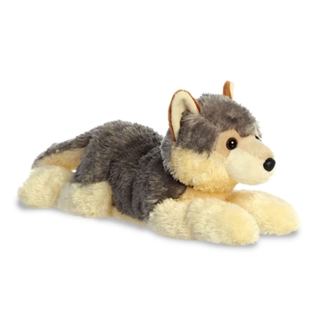 Wily the Stuffed Wolf 16.5 Inch Grand Flopsie by Aurora