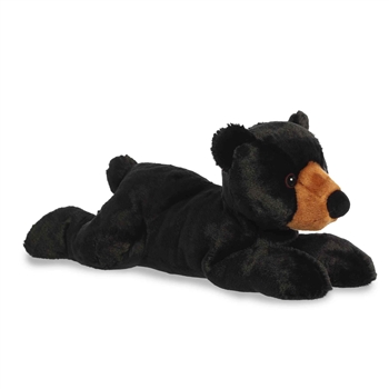 Blackstone the Stuffed Black Bear 16.5 Inch Grand Flopsie by Aurora