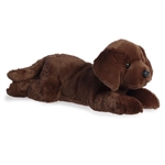 Max the Stuffed Chocolate Lab 16.5 Inch Grand Flopsie by Aurora