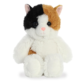 Small Stuffed Calico Cat Cuddly Friends Plush by Aurora