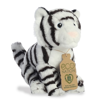 Eco Nation Stuffed White Tiger by Aurora