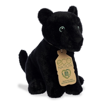 Eco Nation Stuffed Black Panther by Aurora