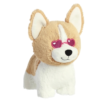 Love Vision Plush Luvs-Ya Corgi with Heart Eyes by Aurora