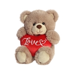 Small Teddy Bear with Plush Love Heart by Aurora by Aurora