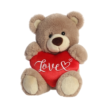 Medium Teddy Bear with Plush Love Heart by Aurora