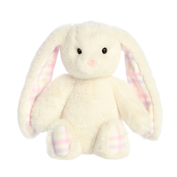 Gingham Small Cream Plush Bunny Rabbit by Aurora