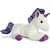 White Plush Unicorn with Reversible Purple Sequins by Aurora