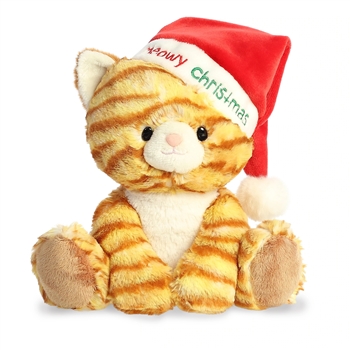 Meowy Christmas Plush Tabby Cat by Aurora