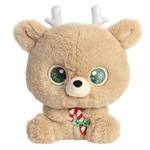 Stuffed Reindeer with Snowflake Eyes by Aurora