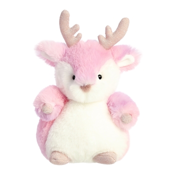 Flurry 7 Inch Pink Stuffed Reindeer by Aurora