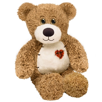 Truly Tender the Teddy Bear with Patchwork Heart by First and Main