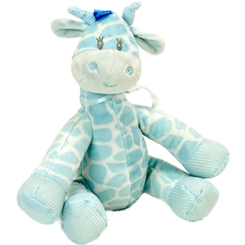 Jingles the Baby Safe Plush Blue Giraffe Rattle by First and Main