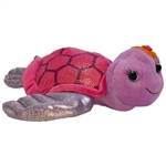 Tallulah the Sparkly Purple Stuffed Turtle 10 Inch by First and Main