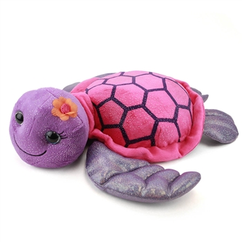 Tallulah the Sparkly Purple Stuffed Turtle 15 Inch by First and Main