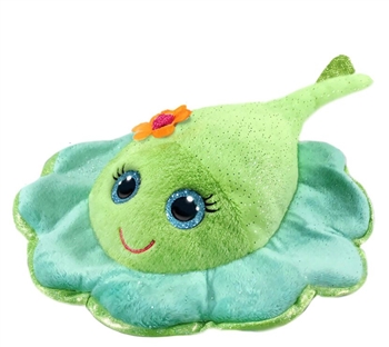 Stacy the Sparkly Green Stuffed Stingray 10 Inch by First and Main