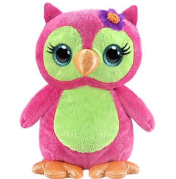 Olivia the Sparkly Pink Plush Owl by First and Main
