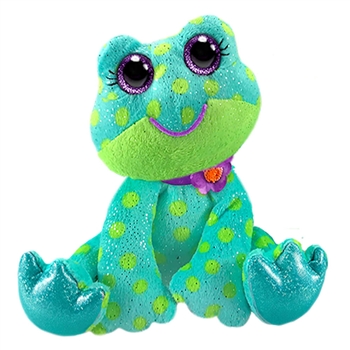 Felicia the Sparkly Blue Plush Frog by First and Main