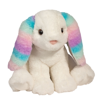 Soft Livie the 10 Inch Plush Rainbow Bunny by Douglas