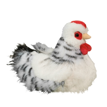 Salty the Plush Black and White Hen by Douglas