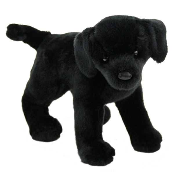 Black stuffed animal deals dog