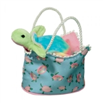 Sea Turtle Sassy Sak with Plush Rainbow Turtle by Douglas