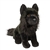 Vilkas the Stuffed Black Wolf by Douglas
