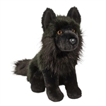 Vilkas the Stuffed Black Wolf by Douglas
