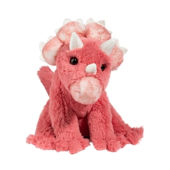 Soft Tracie the 10 Inch Plush Pink Triceratops Dino by Douglas