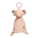 Plush Pink Elephant Teether Blanket Lil' Sshlumpie by Douglas