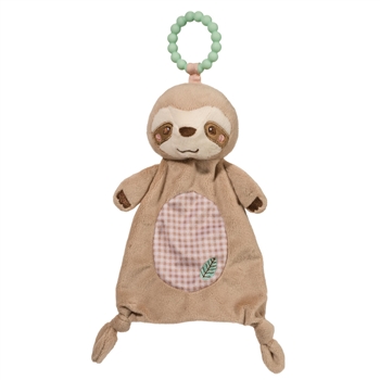 Stanley Sloth Baby Safe Plush Lovey with Teether Ring by Douglas
