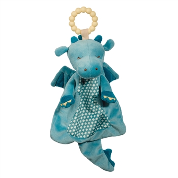 Demitri Dragon Baby Safe Plush Lovey with Teether Ring by Douglas