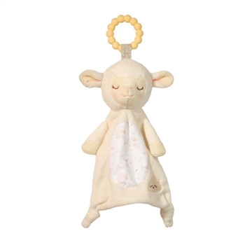 Lennox Lamb Baby Safe Plush Lovey with Teether Ring by Douglas