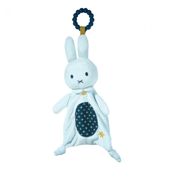 Miffy Bunny Baby Safe Plush Lovey with Teether Ring by Douglas
