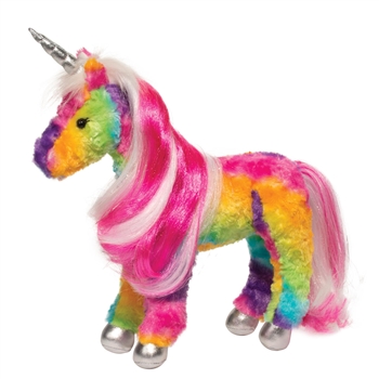 Princess Joy the Plush Rainbow Unicorn with Brush by Douglas