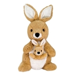 Mom and Baby Plush Kangaroos by Fiesta