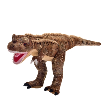 Brown Glitter Tyrannosaurus Stuffed Animal 21 Inch Dinosaur by Fiesta
