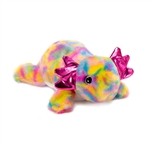 Psychedelic Multicolored Stuffed Axolotl by Fiesta