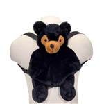 Plush Black Bear Backpack by Fiesta