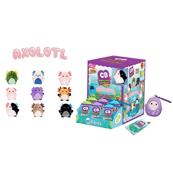 Axolotl Cutie Beans Plush Mystery Pack with Clip-On Case by Fiesta