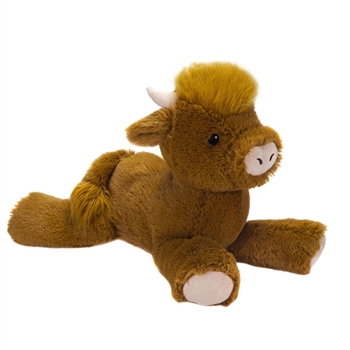 Jumbo Laydown 26 Inch Stuffed Highland Cow by Fiesta