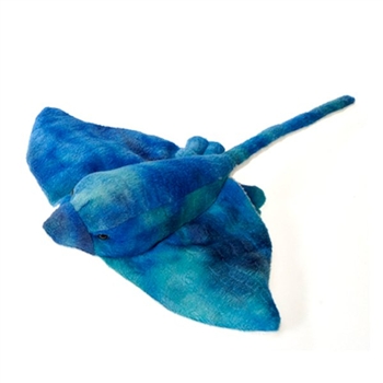 Stuffed Blue Stingray 14 Inch Plush Animal by Fiesta