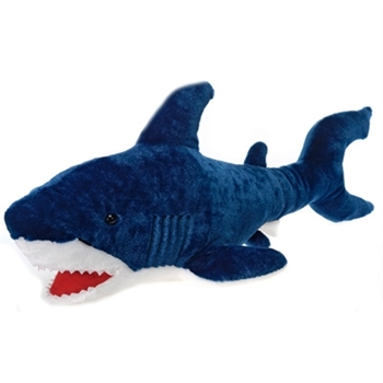 Large Stuffed Blue Shark 29 Inch Plush Animal by Fiesta