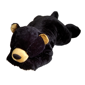 Jumbo Lying Stuffed Black Bear by Fiesta