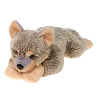 Lying Timber Wolf Stuffed Animal by Fiesta