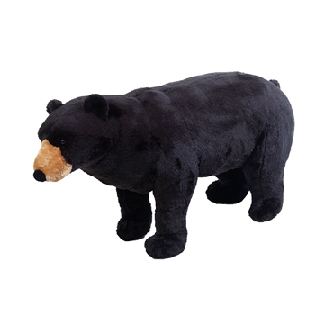 Stuffed Black Bear 38 Inch Ride-On Plush Animal by Fiesta