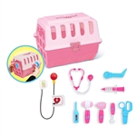 Pink Toy Pet Carrier with 5 Piece Animal Rescue Kit by Fiesta