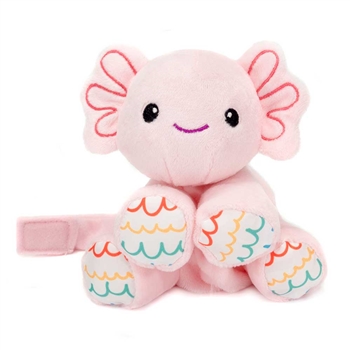Huggy Huggables Baby Safe Floppy Plush Axolotl Pacifier Holder by Fiesta