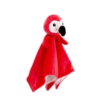 Huggy Huggables Baby Safe Plush Flamingo Blankie with Rattle by Fiesta