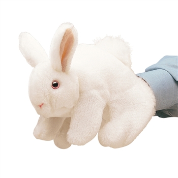 Full Body White Rabbit Puppet by Folkmanis Puppets