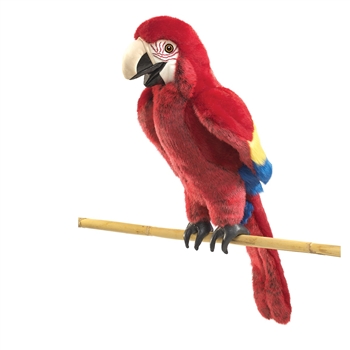 Full Body Scarlet Macaw Puppet by Folkmanis Puppets
